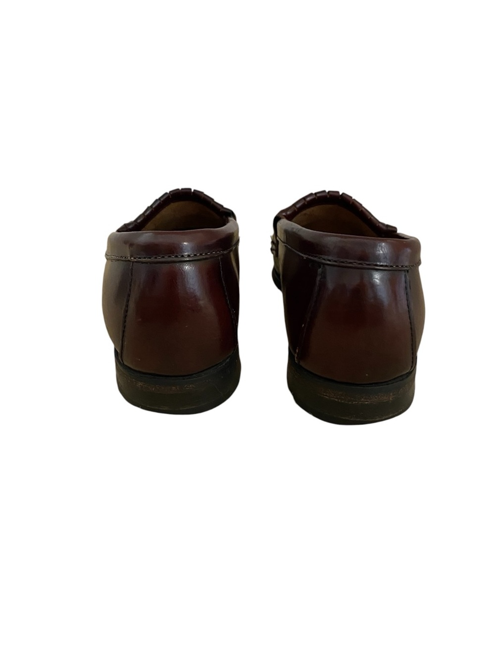 Flash Sale G.H Bass Weejuns Burgundy Leather Kiltie Horsebit Loafers 8 Preppy - Picture 10 of 14